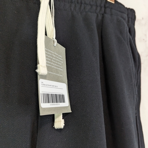 Everlane Sweatpants Black The Track Organic Cotton High Rise Jogger NEW. - Picture 7 of 14